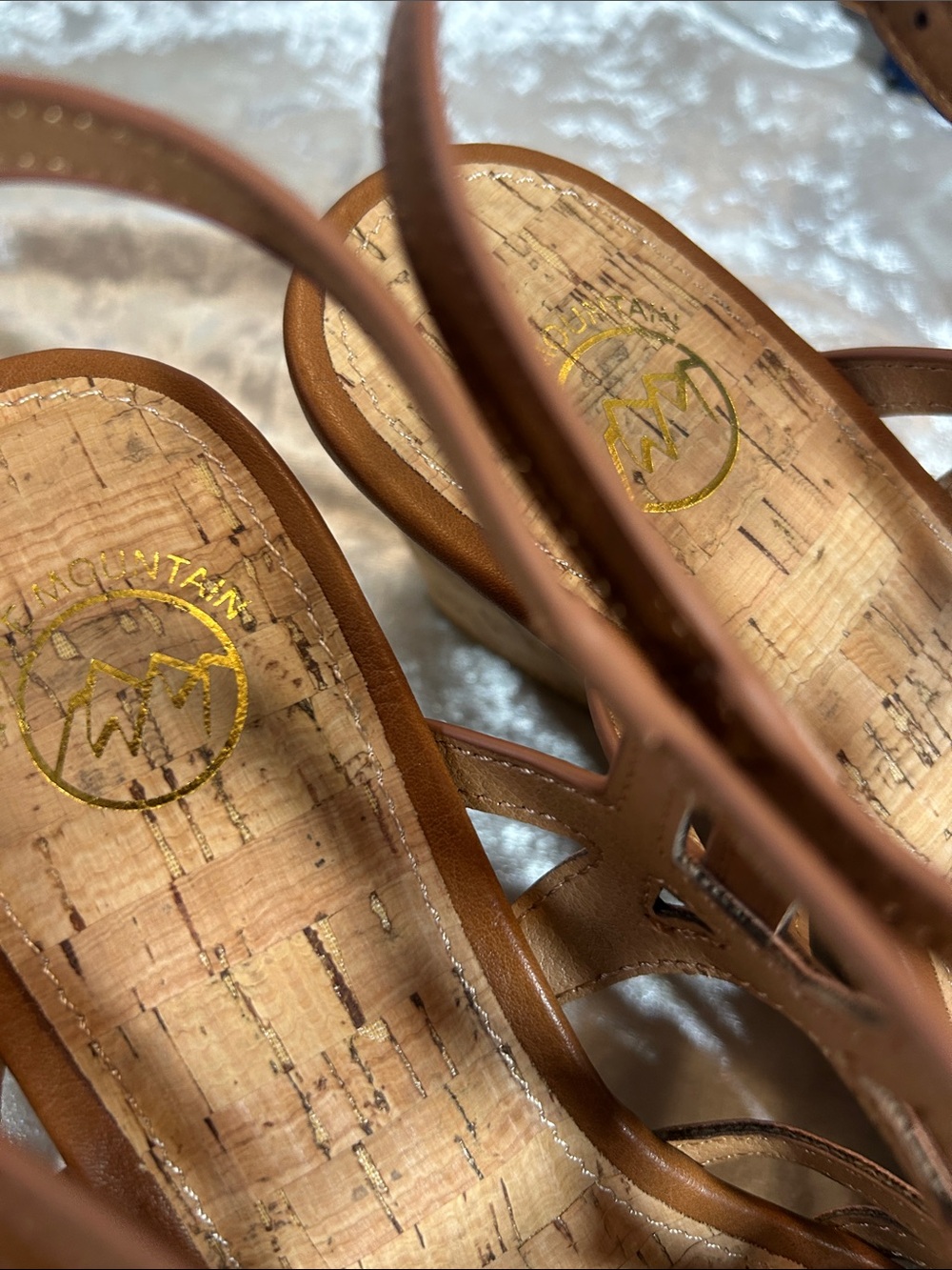 NWT WHITE MOUNTAIN CORK WEDGE SANDALS 9.5 - Picture 7 of 9